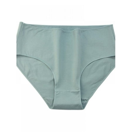 Women s Cotton Underwear Solid Color Mid-Rise Soft Hipster Panties Ladies Full Coverage Briefs Tummy Control Panty Underpants Stretch Briefs