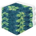thumbnail image 2 of SKYSONIC 6 PCS Hibiscus Flowers Green Baby Washcloths Towel Set, Highly Absorbent & Soft Cotton Wash Cloths 12"x 12" Face Hand Towels for Bathroom, Multi-Purpose Fingertip Towels, 2 of 7
