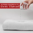 thumbnail image 4 of RIVERSIDE Oversized Bath Sheet 1 Pack 40x80 Soft Cotton Absorbent Towel 600 GSM - White, 4 of 8