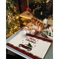thumbnail image 2 of Merry Christmas Placemats Set of 6 Buffalo Check Plaid Truck Tree Xmas Snowflake Heat Insulation Washable Place Mats, Rustic Non-Slip Table Mats for Dining Table Party Kitchen Decor,13x19 Inch, 2 of 4