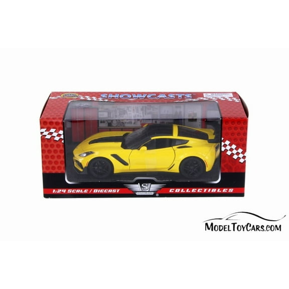 2019 Chevy Corvette ZR1 HardTop, Yellow - Showcasts 79356YL - 1/24 Scale Diecast Model Toy Car
