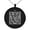 Black, variant on Stainless Steel Letter V Initial Floral Box Monogram Engraved Small Medallion Circle Charm Pendant Necklace