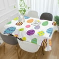 thumbnail image 5 of GZHJMY Easter Eggs Tablecloth, Rectangle Waterproof Washable Polyester Table Cover for Picnic Dinner Holiday Party Decor, 60 x 108 Inch, 5 of 7