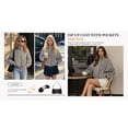 thumbnail image 6 of Lentta Womens Cropped Gingham Bomber Jacket Stand Collar Plaid Zip Up Coat with Pockets, 6 of 7
