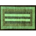 thumbnail image 1 of Ahgly Company Indoor Rectangle Abstract Turquoise Blue Modern Area Rugs, 7' x 9', 1 of 4