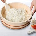 thumbnail image 2 of 1pc Wooden Japanese Sushi Rice Bucket Korean Rice Mix Bucket (Burlywood), 2 of 9