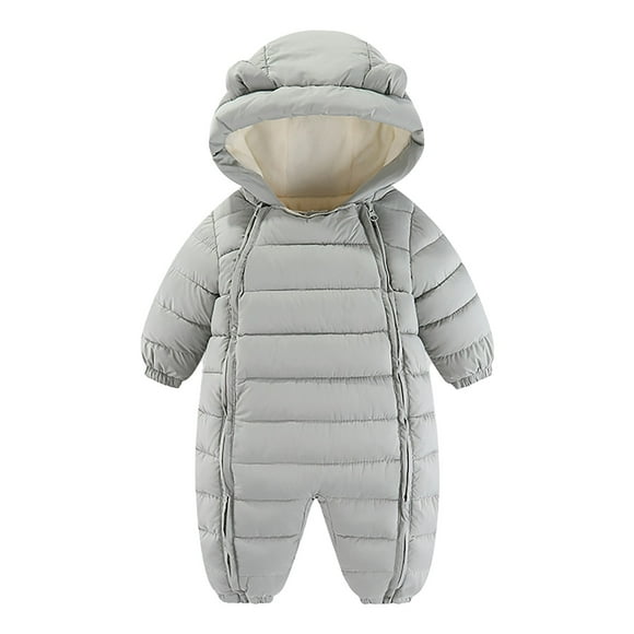 Zshosam Baby Boys Snow Pants Baby Boy Winter Snowsuit Clothes Infant Girl Coat Jumpsuit Snow Suit for Toddler Size 12 18 Months,(Grey 12-18 Months)