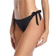 thumbnail image 5 of DORKASM Women's Side Tie Bikini Bottoms with High Waist - Adjustable String Swim Pant for Comfort & Fit Black M, 5 of 5