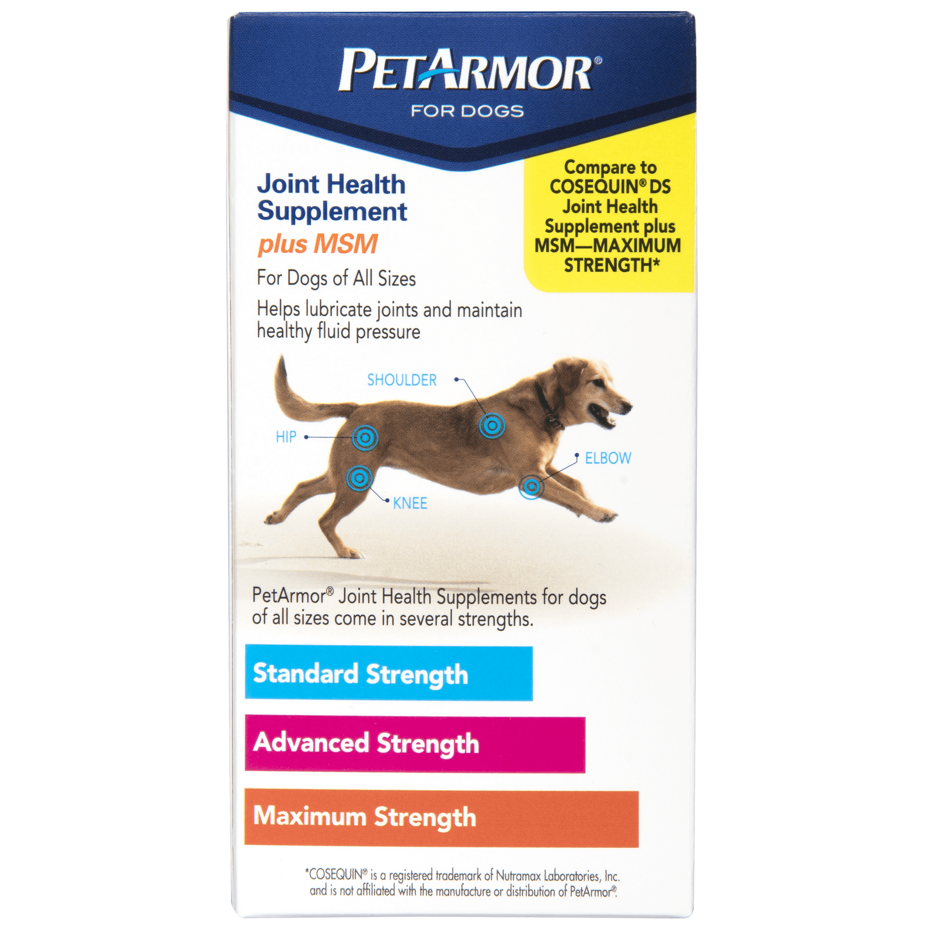 PetArmor Brandclub PetArmor Joint Health Supplement Plus MSM Max Strength for Dogs 60 Chewable Tablets