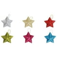 thumbnail image 2 of Apmemiss Clearance 6 Pcs Gold Glitter Star Ornaments Christmas Tree Pendant Mini Hanging Stars Plastic Gold Christmas Decorations Plastic Festive Embellishments for Holiday Parties Weddings Home, 2 of 7
