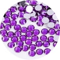 thumbnail image 1 of 1440 piezas SS20 0.197 in diamantes de imitación planos para uñas, manualidades, purpurina, gemas redondas, cristales, ropa, zapatos (púrpura), 1 of 5