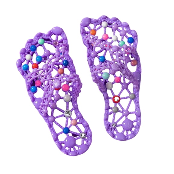 Primegos Acupressure Foot Massager Slippers, Women Plantar Massager Shoes, Non-Slip Reflexology Massage Sandals for Indoor, Bathroom, Shower