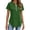10 Dark Green, variant on Women's Zip Front Shirts Crew Neck Dressy Casual Loose Short Sleeve Blouse Lightweight Elegant Work Tunic Top 10 Camel M