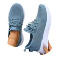 thumbnail image 3 of NOKIO Women 𝖫a𝖼e Up Sneakers Lightweight Knit Sport Shoes Breathable Gym Workout Shoes Comfortable Soft Sole Running Shoes for Hiking Jogging Training Wear, 3 of 8