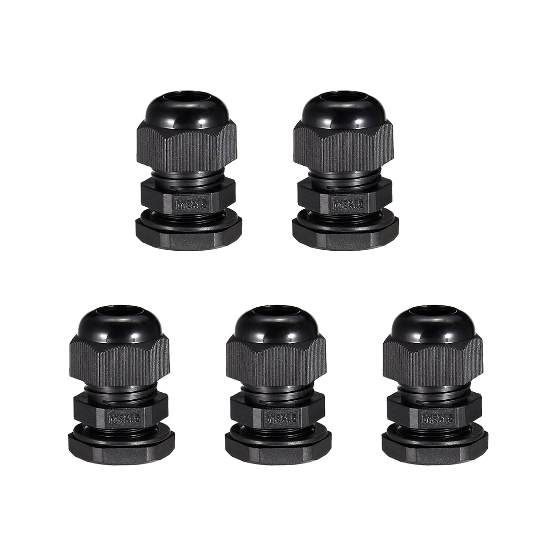 2X Durable Waterproof UV Resistant Black Nylon Connector Grommet 3-6.5mm Dia. 