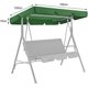 thumbnail image 4 of Cubierta protectora para columpios, cubiertas para columpios de jardín al aire libre, toldo impermeable para exteriores, sombrilla para mecedora de 3 asientos (verde, 195 x 125 x 15 cm), 4 of 5