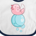 thumbnail image 4 of Inktastic Cute Axolotl Sitting on a Bubble Boys or Girls Baby Bib, 4 of 4