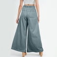 thumbnail image 4 of Pincandy Women's Wide Leg Denim Pants - Tie Waist with Back Pockets, Casual Fit for Daily Wear, 4 of 5