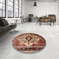 thumbnail image 3 of Ahgly Company Indoor Square Traditional Sand Brown Persian Area Rugs, 8' Square, 3 of 6