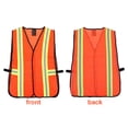 thumbnail image 3 of Chaleco de seguridad industrial con tiras reflexivas para mujeres y hombres (fluorescentes) rojo, 3 of 8