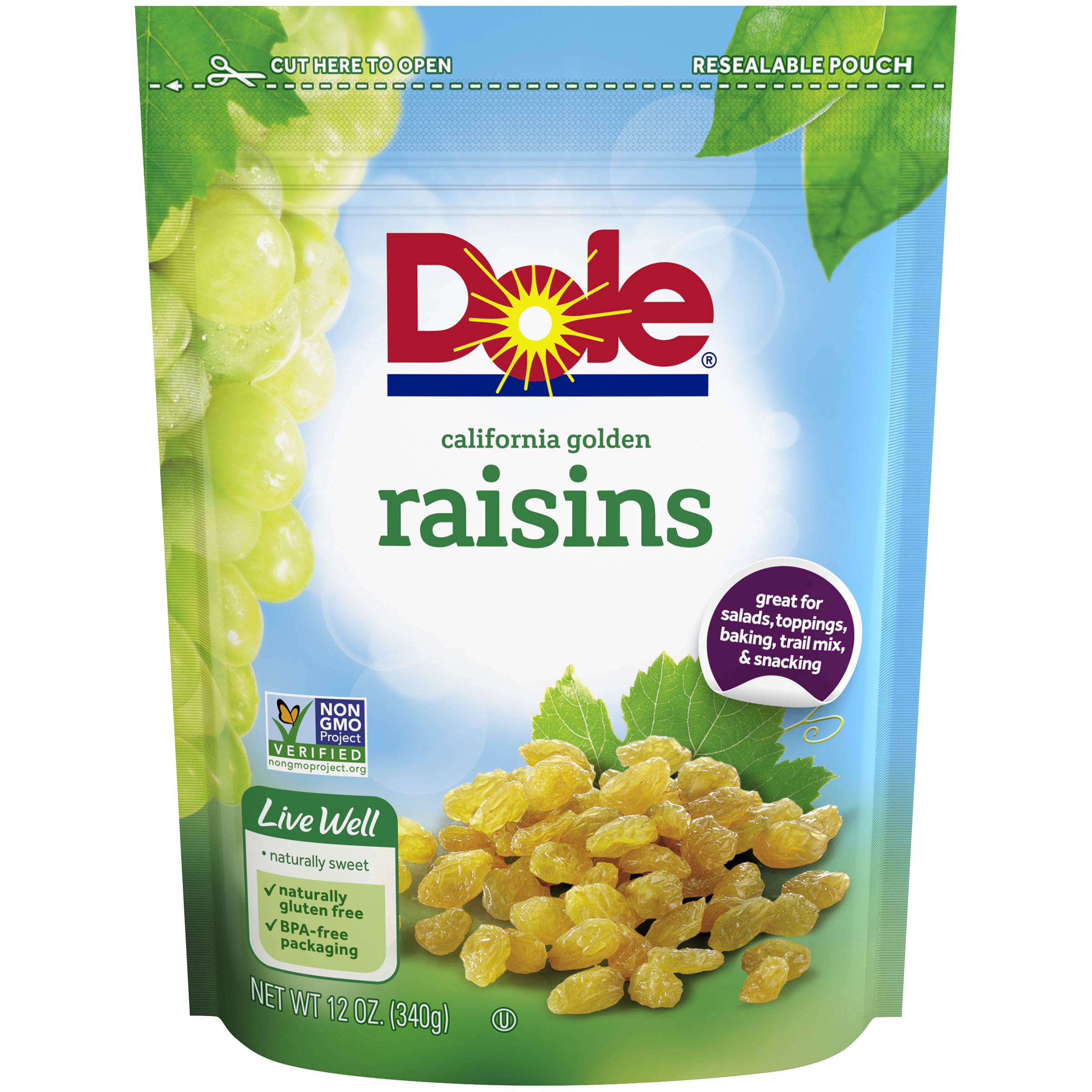 Dole California Raisins, Golden, 12 oz