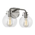 thumbnail image 1 of Visual Comfort Vs24402 Clara 2 Light 15" Wide Vanity Light - Nickel, 1 of 7
