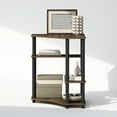 thumbnail image 5 of Furinno Turn-N-Tube Multipurpose Corner Shelf, Display Rack, Bookshelf, Columbia Walnut/Black, 5 of 6