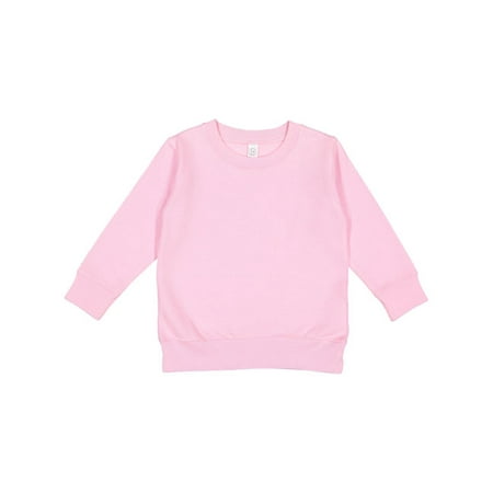 

Rabbit Skins Toddler Sweatshirt Boys & Girls | Long Sleeve Fleece Pink 2T