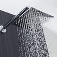 thumbnail image 6 of Oversize Rain Shower Head - High Flow Square Rainfall Showerhead Waterfall Full Body Coverage Universal Ceiling Or Wall Mount (16 Inch  Brushed Nickel), 6 of 7