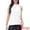 White, variant on Women's Halter Neck Top 3D Floral Sleeveless Dressy Casual Blouse L White