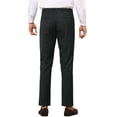 thumbnail image 3 of Pantalones de rayas INSPIRE CHIC para hombre, corte slim, pantalones formales de frente plano, 28 negro, 3 of 5