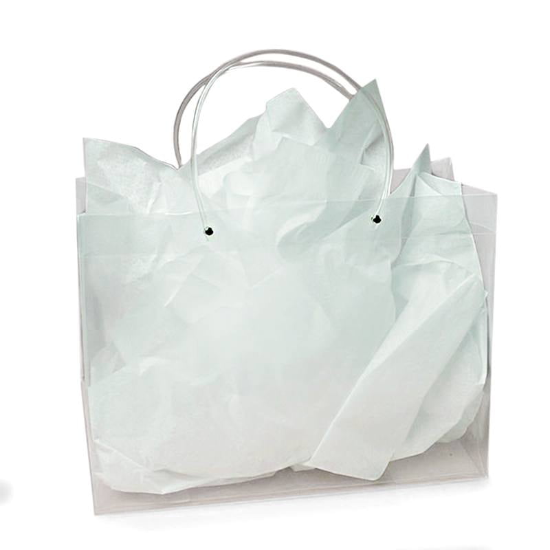 Bulk Clear Handle Gift Bags 13" X 5" X 10" Quantity 100 by Paper