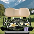 thumbnail image 3 of XYZCANDO Plumeria Terry Cloth Golf Cart Seat Cover with 4 Front Pockets | Non-Slip Washable Universal Accessory for Golf Lovers, 3 of 8