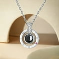 thumbnail image 2 of Projection Necklace for Women, Multi-Style Choice Roman Numeral Heart Moon Star Pendant, Meaningful Gift for Mom Girlfriend Wife Pet Memorial, 2 of 5
