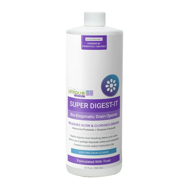 Unique Super DigestIt BioEnzymatic Drain Opener, Clean and Fresh