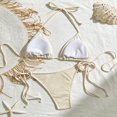 thumbnail image 3 of Byfri Adjustable Halter Triangle Bikini Set, Lightweight Two-Piece Swimsuit for Women Summer Vacation, Beige XL, 3 of 7