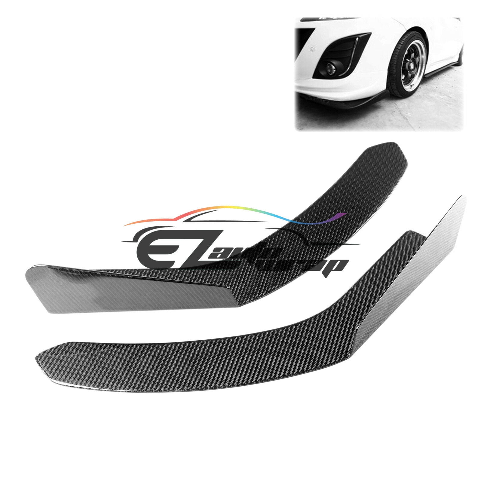 Universal Carbon Fiber Winglet Type3 Aero Front Bumper Lip Splitter