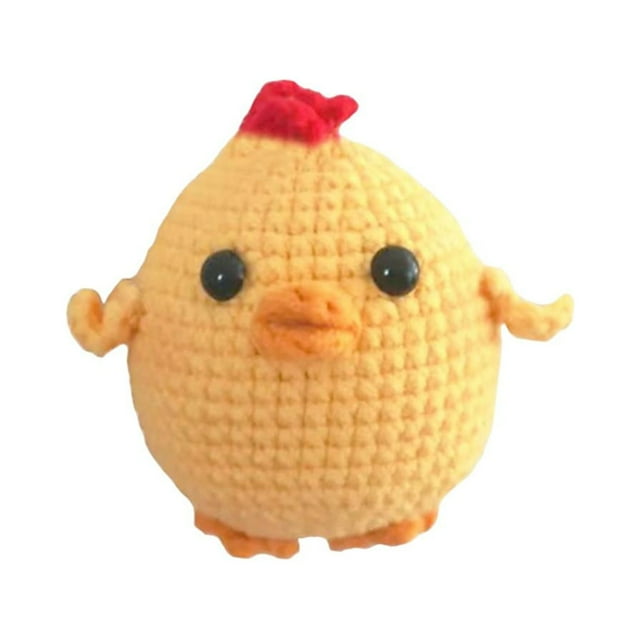 veasfak DIY Crochet Needlework Crochet Craft Set Easy to Use Hand Knitting Toy for Chick
