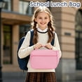 thumbnail image 3 of Lunch Box for Kids Boys Girls Men Women, Insulated Lunch Bag with Buckle Handle for School Work Picnic Travel, Reusable Leakproof Lunchbox Cooler - Pink, 3 of 8
