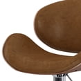 thumbnail image 5 of Simpli Home Marana Bentwood Adjustable Swivel Bar Stool In Deep Tan Vegan Faux Leather, 5 of 13