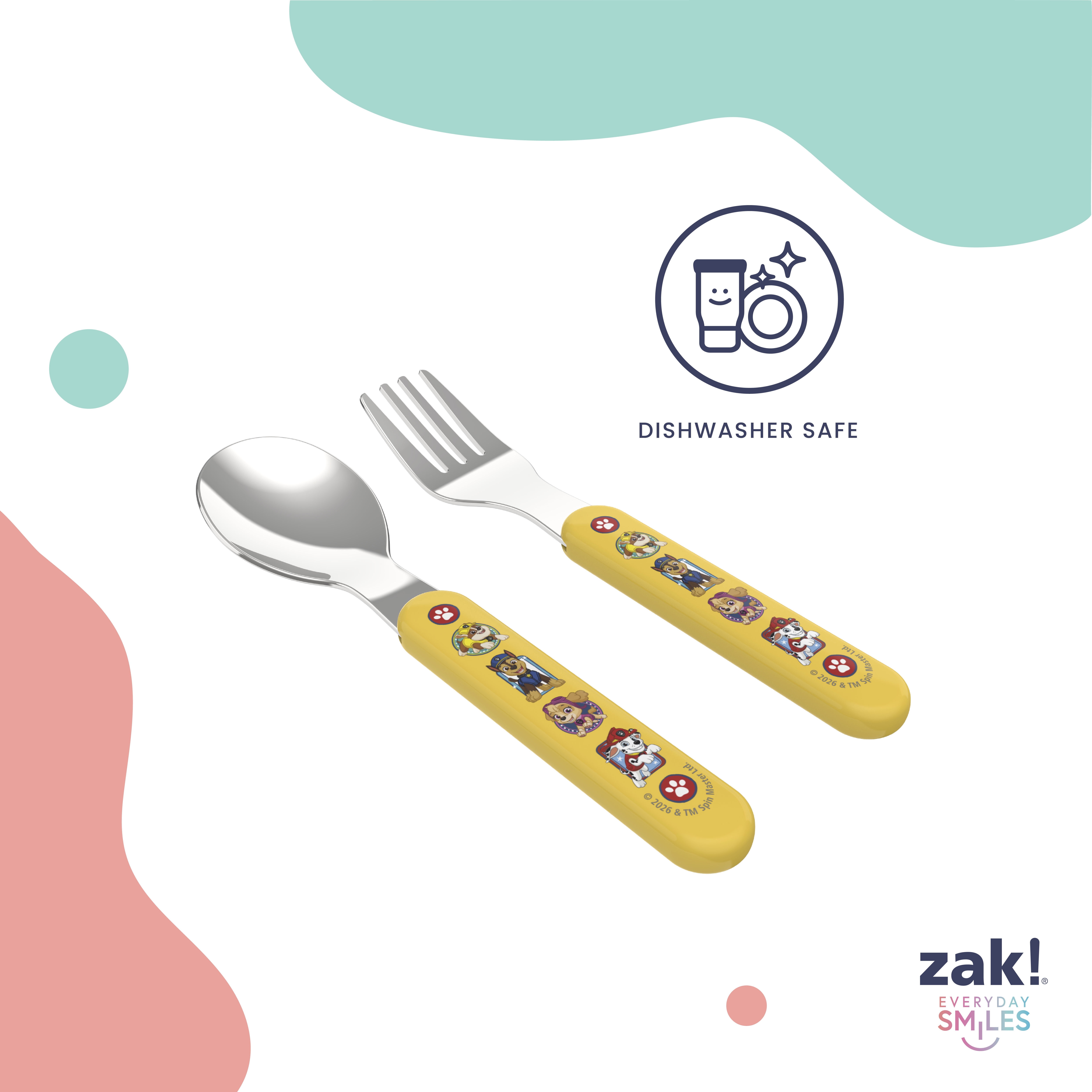 Zak Designs Paw Patrol 2pc Flatware Set
