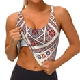 thumbnail image 3 of Balery Fashion Tatreez2 Sujetadores deportivos con espalda cruzada para mujer, acolchados, sin costuras, de alto impacto, ideales para yoga, gimnasio, entrenamiento y fitness.-Medium, 3 of 8