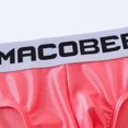 thumbnail image 3 of Men's Breathable Tagless Nylon Triangle Briefs Underwear, Black & Red, 2-Pack, 3XL, 3 of 6