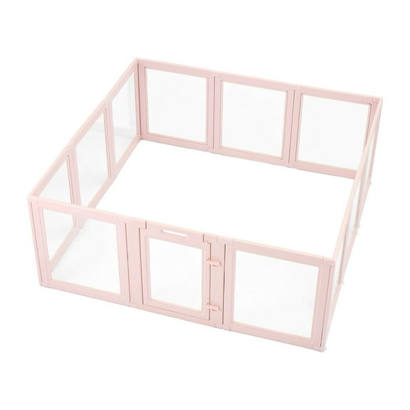 Dog Whelping Box with Window Transparent Playpen for X-Large Dog 60x59x23 in