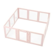 Dog Whelping Box with Window Transparent Playpen for X-Large Dog 60x59x23 in