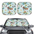 thumbnail image 2 of Fotbe Cartoon Car Racing Juego de 2 Piezas de Parasoles para Parabrisas | Bloqueador Solar para Auto | Accesorios Plegables para Protección Solar Interior-Large, 2 of 6