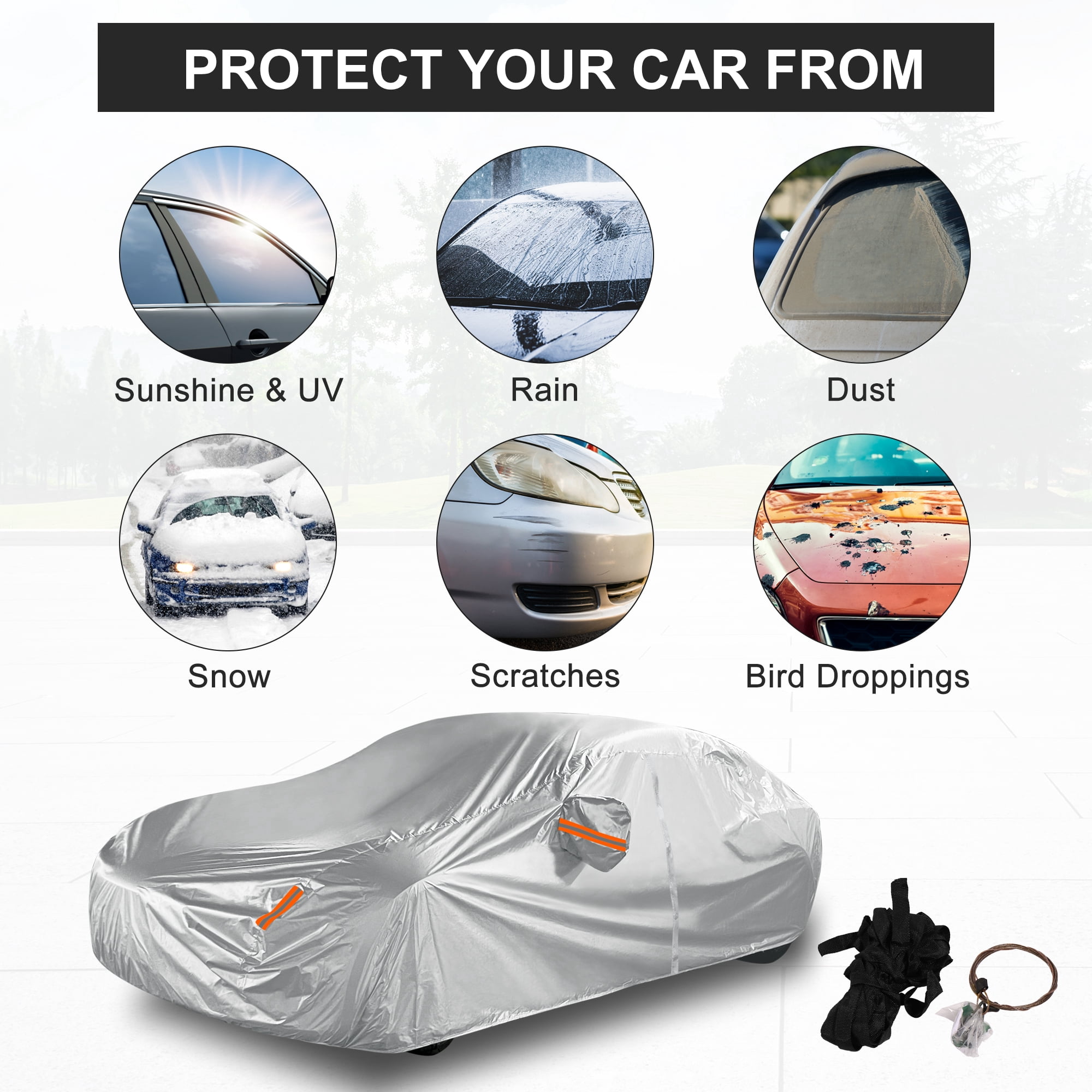 Unique Bargains Waterproof and Durable Custom Fit Car Cover for Tesla Model S 2012-2022
