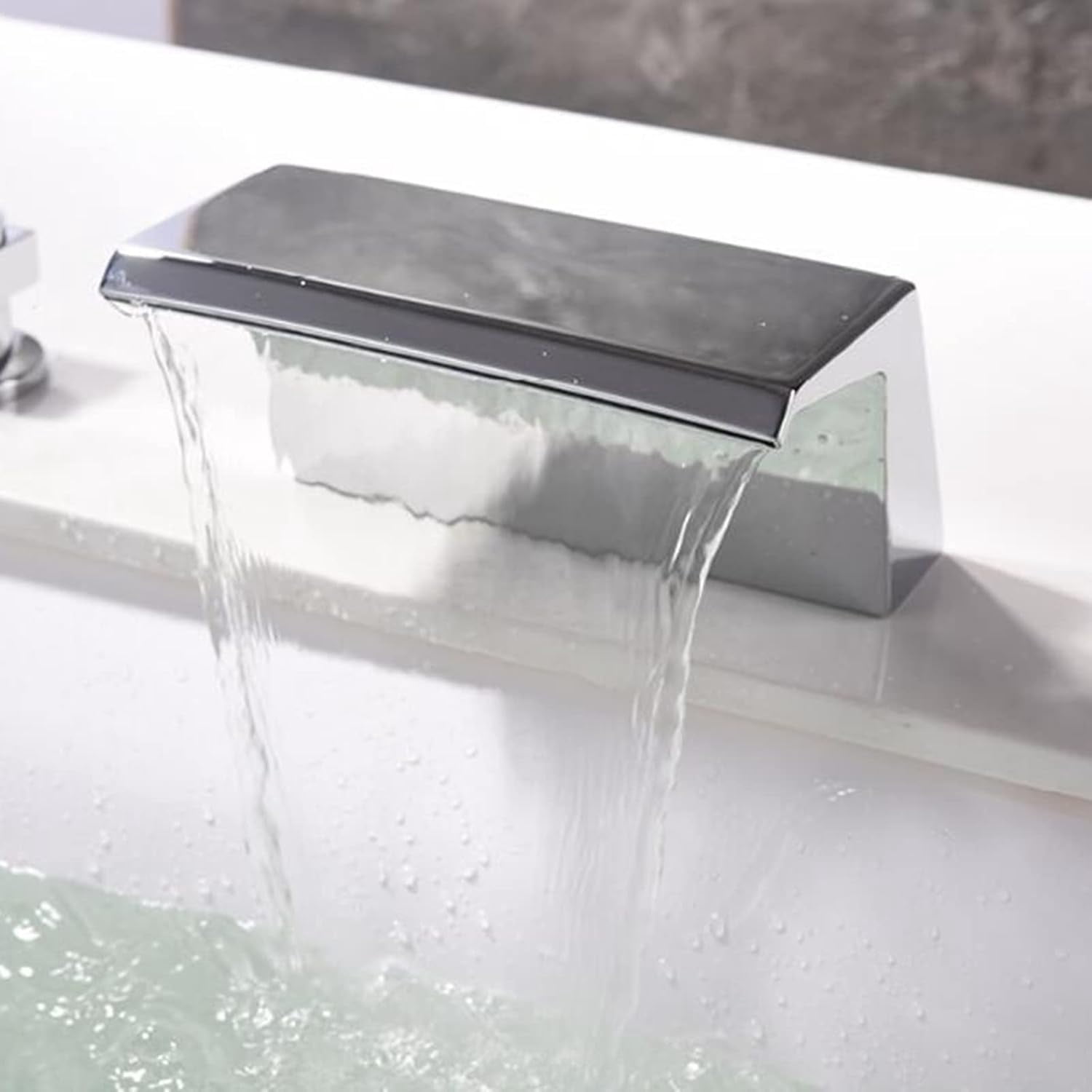 Waterfall Bath Faucets With Shower Brass Shower Mixer Faucet Set For Bathtub Chrome