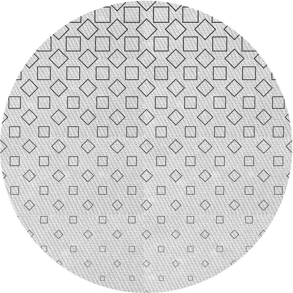 Ahgly Company Machine Washable Indoor Round Transitional Gunmetal Gray Area Rugs, 3' Round