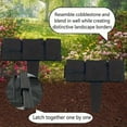 thumbnail image 4 of DEBGFS 30-Pack Plastic Garden Edging Fence - Interlocking Stone Design  Durable Gray Landscape Border for Flower Beds  Lawn & Patio  Easy Snap-Together Installation  Weather-Resistant &, 4 of 5